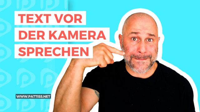 Text vor der Kamera sprechen